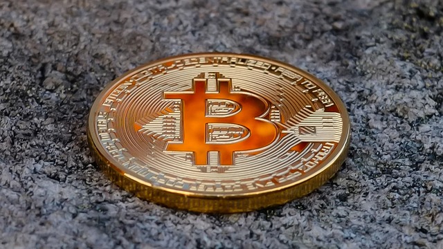 Golden with Orange Bitcoin