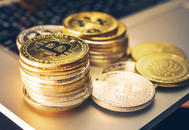 Crypto Coins on a Table