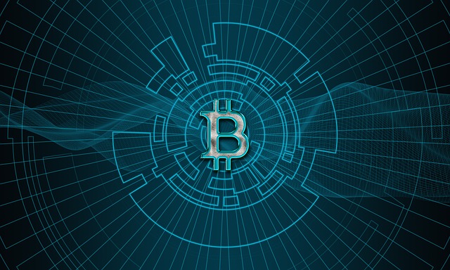 Graphic with Bitcoin Symbol