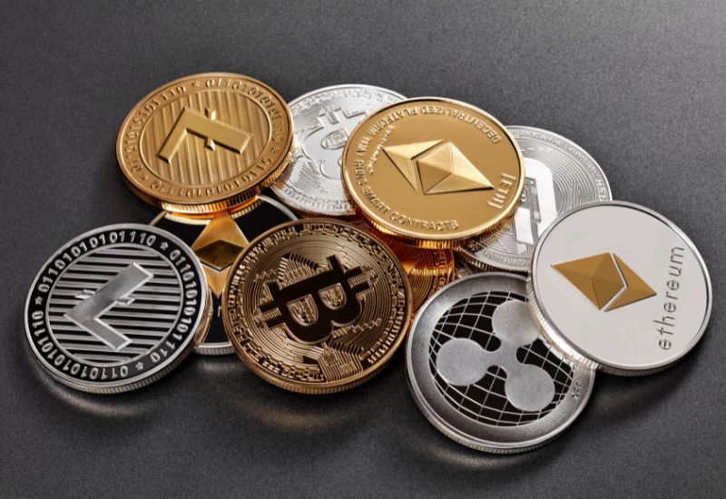 Golden Silver Crypto Coins