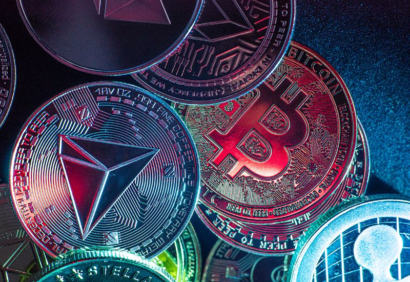 Colored Crypto Coins