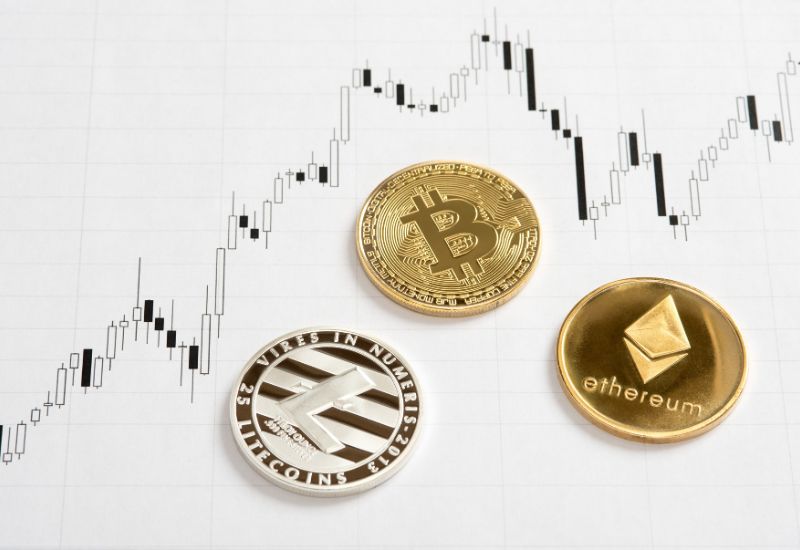 Crypto Coins and Crypto Trading Candles