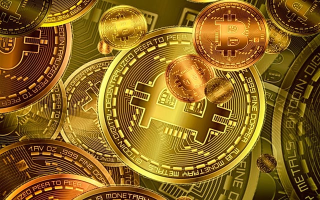 Golden and Bronce Bitcoins